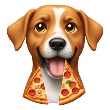 dog with pizza sticker
