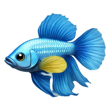 yellow fin blue betta fsh sticker