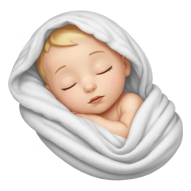 Baby sleeping in a blanket sticker
