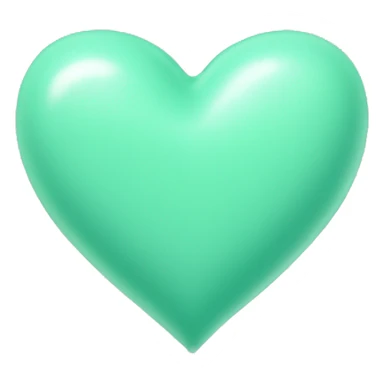 Pastel sea green heart sticker