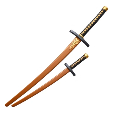 samurai training wooden sword object icon, traditional bokken, smooth polished wood, katana shape, simple guard, 3D cartoon, mobile game icon style, centered, clean background, soft shadow, no text, no watermark
 sticker