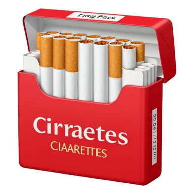 red pack of cigarettes sticker
