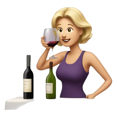 Mom Drinking wine directly out of decanter sticker