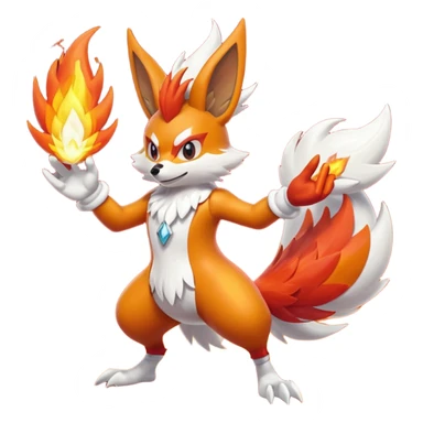 Braixen-Combusken-Blaziken-fusion sticker