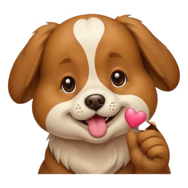 dog blowing a kiss sticker