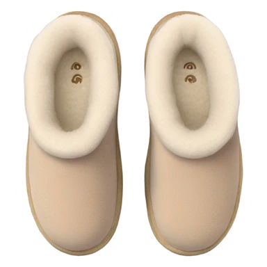 pastel beige cute ugg slippers sticker