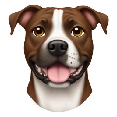 brown staffordshire terrier sticker