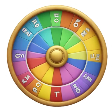 Simple wheel of fortune of 6 colors sticker