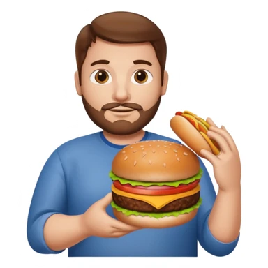 Gros avec un hamburger sticker
