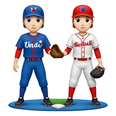 quiero dos equipos enemigos de baseball  sticker