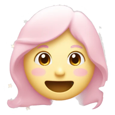 Light pink heard with white small stars floating around it  sticker