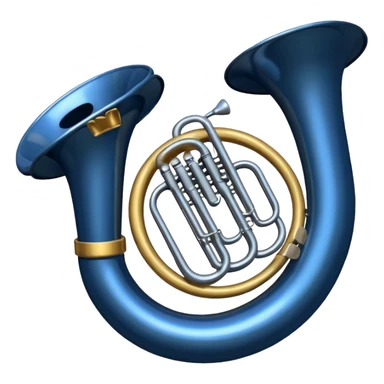 tuba redonda azul escura sticker