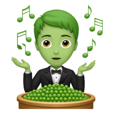 Conductor of peas sticker