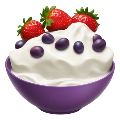 fruit yogurt bowl with strawberries and grapes sticker