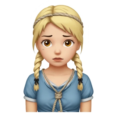 Bdsm girl emoji tied up sticker