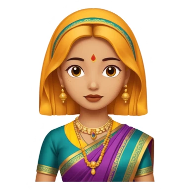 Honey and girl in saree  sticker
