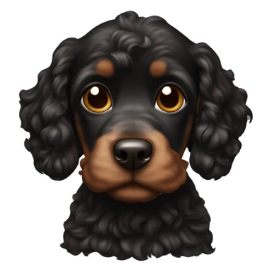 The black and brown cocker poo sticker