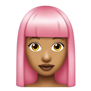 Nicki Minaj with pink bang hair sticker