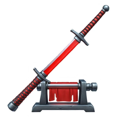 A samurai sword hot anvil sticker
