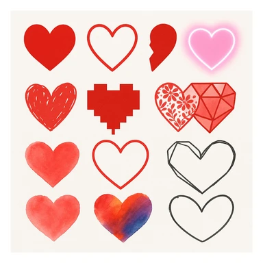 show more heart styles  sticker