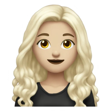 Blonde goth girl saying good morning sticker