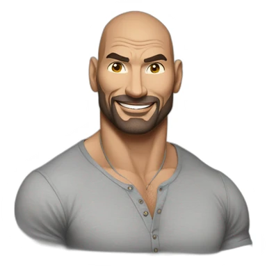 actor dave bautista cartoon wearing henley  sticker
