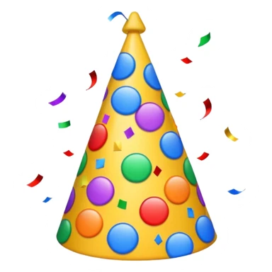 Happy Birthday Confetti Hat without Human sticker