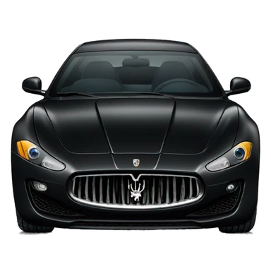 Black maserati car sticker