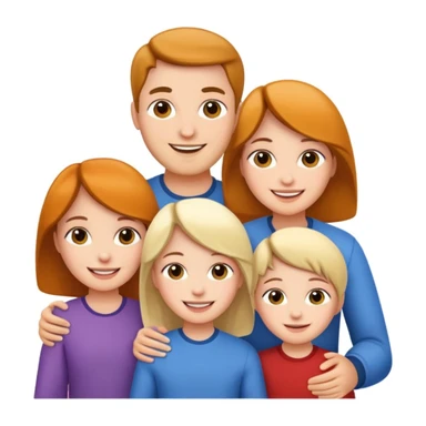 family posing for photo frame sticker