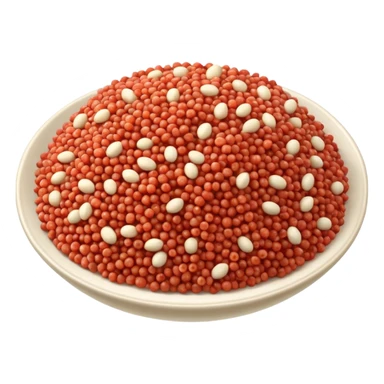 red & white quinoa sticker