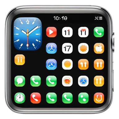 iPhone 17 Pro Max with app icons, time and battery level sticker