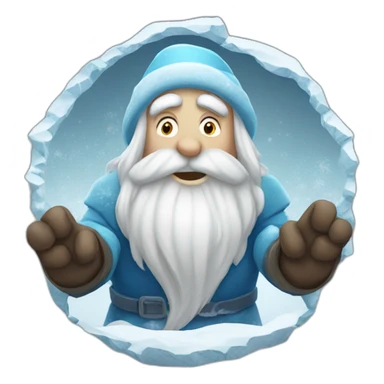 cool Father Frost Rock sign sticker