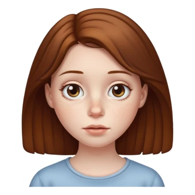 brown haired girl puffy swollen eyes sticker