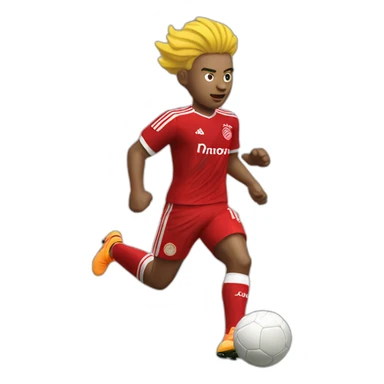 ajax player running yellow hair sticker