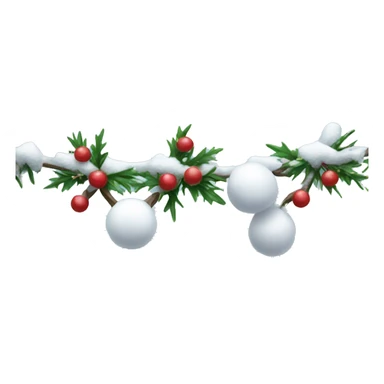 snow and garland sticker