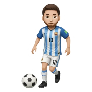 Lionel Messi dribbling sticker