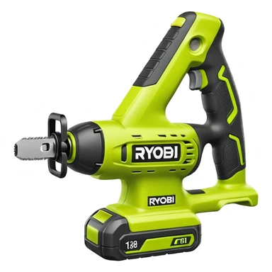 RYOBI ONE+ 18V Cordless Reciprocating saw battery  sticker