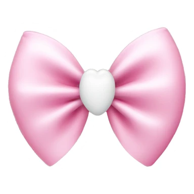 Pink bow with white Heart in middle sticker