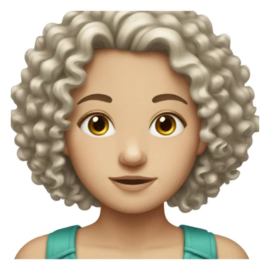 Curly hair white girl sticker