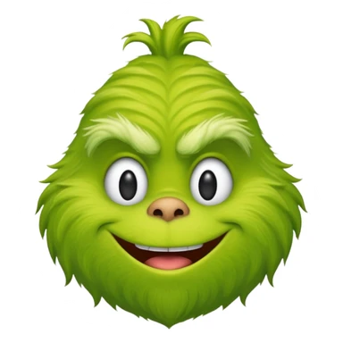 Create a Grinch emoji for a teams chat but make it more original style to the movie sticker
