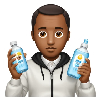 p diddy holding baby oil sticker