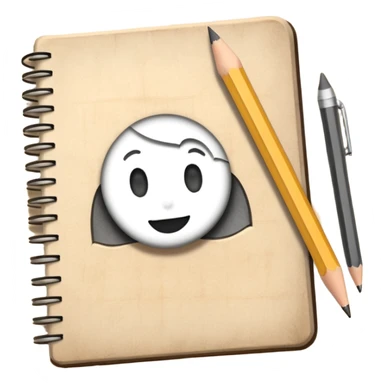 open sketchbook with a pencil on it sticker