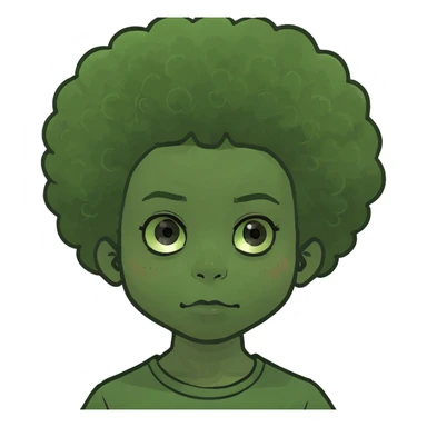 Kid with Afro  sticker