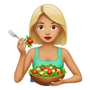 women eating healthy food sticker