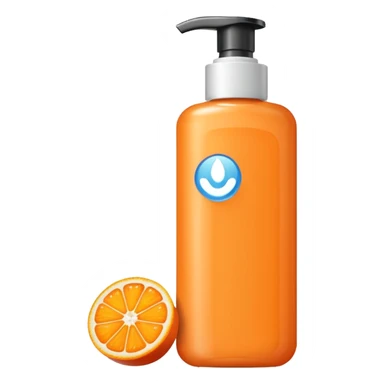 Orange-colored tube lotion sticker