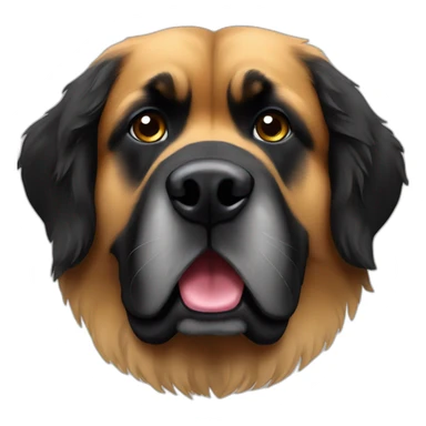 Leonberger black mask sticker