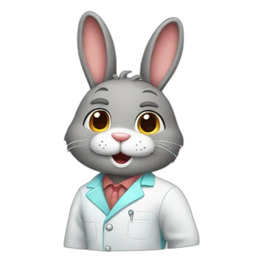 A dentist bunny sticker