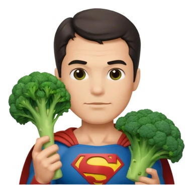 brocoli superman sticker