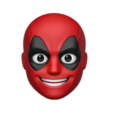 A deadpool emoji sticker