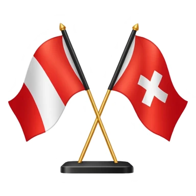 german switzerland flags sticker